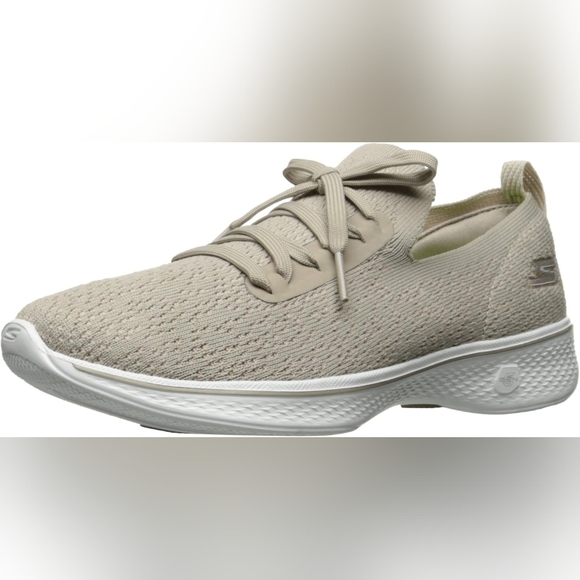 Skechers Shoes - Skechers Women’s Taupe Knit Lace-Up Slip-On Sneakers Sz 11 SH320